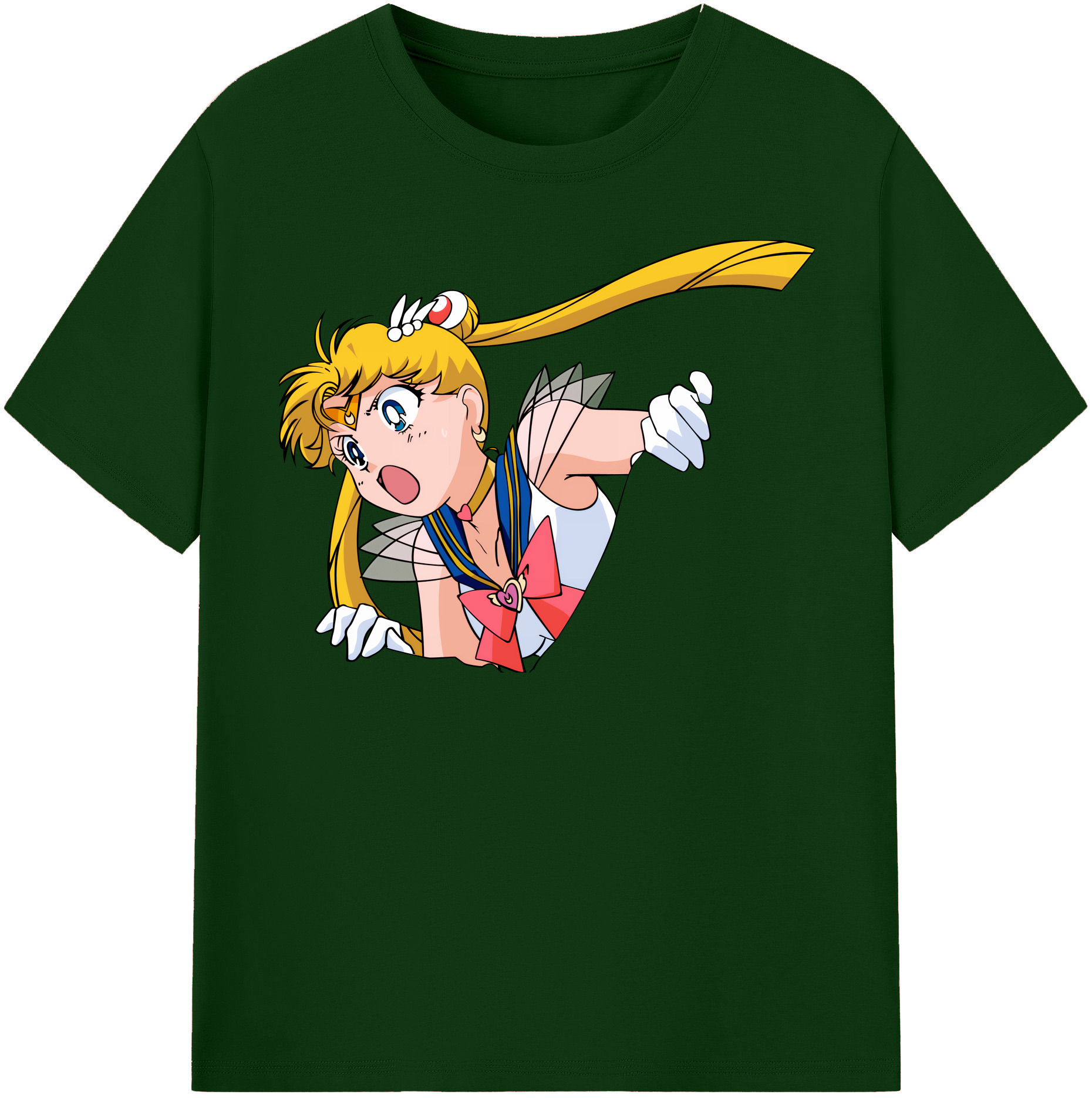 （画像用） 美少女戦士セーラームーン 月野 うさぎ つきの うさぎ Sailor Moon Tsukino Usagi 綿100％半袖Tシャツ（フロントプリント）